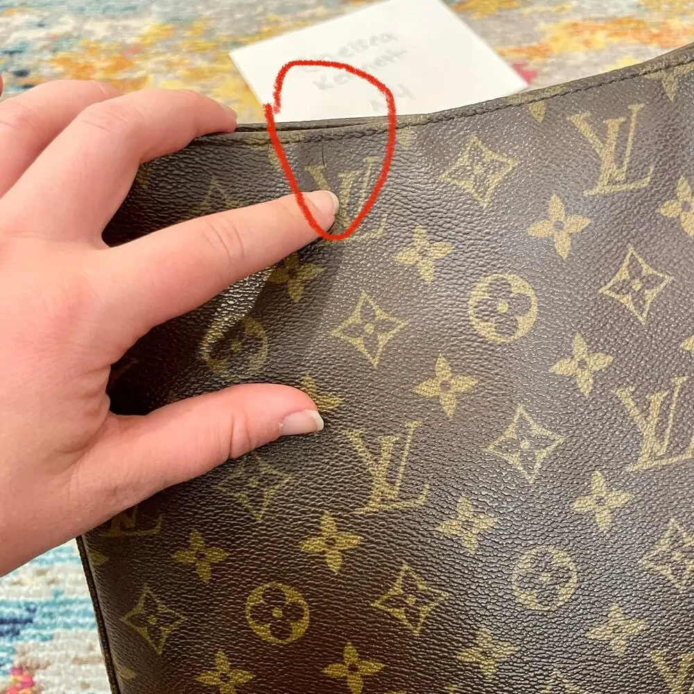 Louis Vuitton GM Monogram Canvas Looping Shoulder Bag Authentic